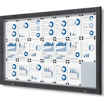 Jansen Display Venkovní vitrína typu T určená pro 21xA4, RAL 7016, antracit