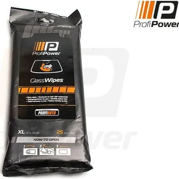 Čistící ubrousky na okna ProfiPower, 25ks
