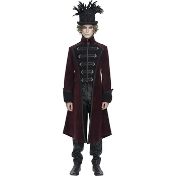 Pánský zimní kabát kabát pánský DEVIL FASHION - Wine