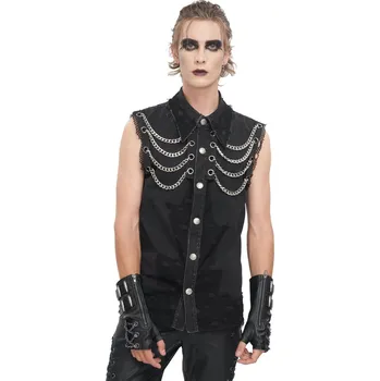 Pánská vesta košile pánská (vesta) DEVIL FASHION - Distressed - M