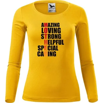 Dámské tričko DOBRÝ TRIKO Dámské triko s potiskem Mother Velikost: S, Barva: Žlutá