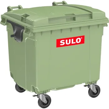 Popelnice Plastový kontejner na odpad, objem 1100 litrů, zelený