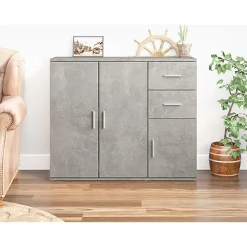 Příborník do zásuvky vidaXL Příborník betonově šedý 91x29,5x75 cm kompozitní dřevo