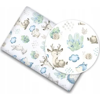 Povlečení eliNeli Napínací prostěradlo do postýlky i postele Kamarádi z lesa rozměr: 60 x 120 cm