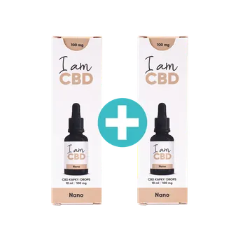 CBD I am CBD Nano CBD kapky 10 ml 1+1 ZDARMA