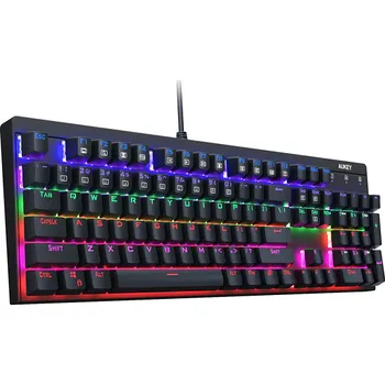 Klávesnice AUKEY KM-G6 RGB mech. klávesnice 104, modré switch