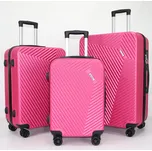 3dílná sada cestovních kufrů BestBerg BBL-106RS / 48, 70, 104 l / ABS / rose