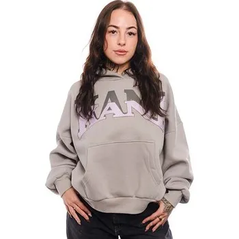 Pánská mikina Dámská Mikina Karl Kani Woven Signature Glitter OS Hoodie light grey velikost M