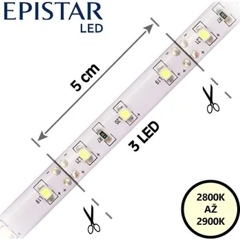 LED páska FK Technics LED pásek 12V 4739801-60 teplá bílá 60LED/m 12,5W/m IP65
