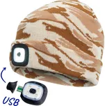 Cerva Čepice se světlem DEEL LED - Maskáčová béžová