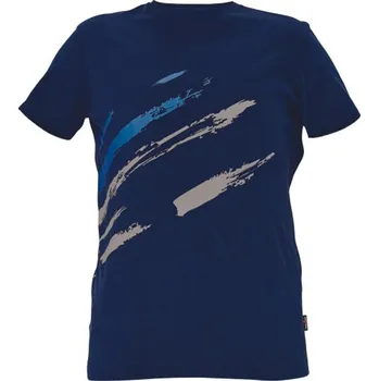 Cerva Pánské tričko s krátkým rukávem MAAS - Tmavě modrá / královská modrá | L