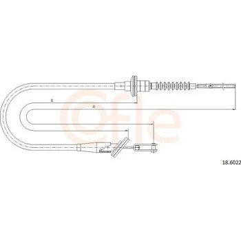 Spojkové lanko Tazne lanko, ovladani spojky COFLE 18.6022
