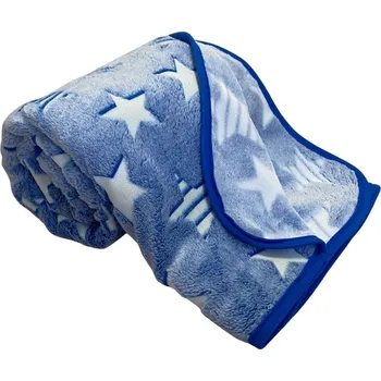 deka Svitap Mikroplyšová svítící deka Hvězdy modré 150x200 cm