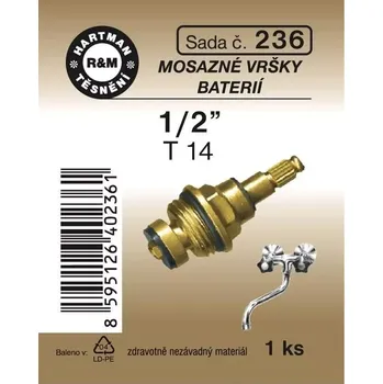 Vodovodní baterie HARTMAN Těsnění vršek mosazný 1/2" T14 č. 236