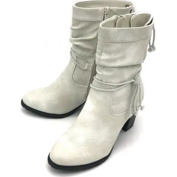 Dámské kozačky Dámská polokozačky 96073 RIEKER bílá Barva: weiss, Velikost: 40