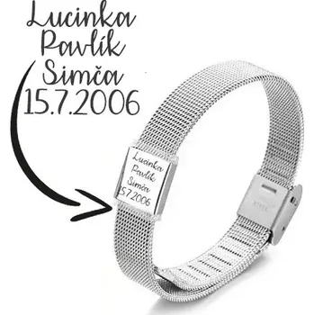 Náramek Šperky4U Personalizovaný ocelový náramek - OPA1827
