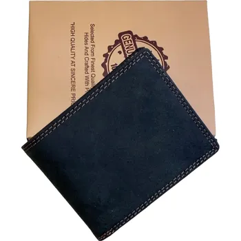 Peněženka Malá pánská kožená peněženka Wild Fashion4u černá