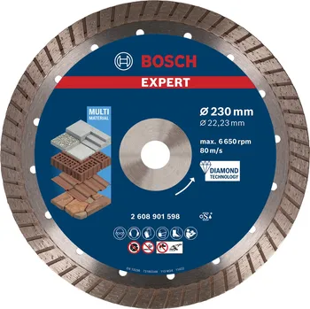 Řezný kotouč Diamantový řezný kotouč Bosch EXPERT MultiMaterial 230×22,23×2,4×15 mm