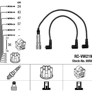 Zapalovací kabel Sada kabelů pro zapalování NGK RC-VW219