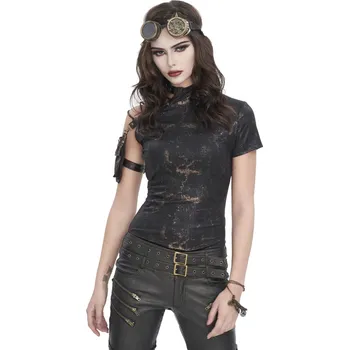 Dámské tričko tričko gothic and punk dámské - Halter - DEVIL FASHION - TT263 - 3XL