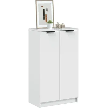 Botník vidaXL Botník bílý s vysokým leskem 59 x 35 x 100,5 cm kompozitní dřevo