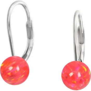 Náušnice NUBIS® Stříbrné opálové náušnice - 5 mm - NBP30-OP25