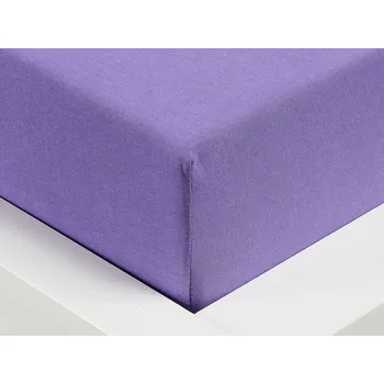Prostěradlo XPOSE® Jersey prostěradlo Exclusive - fialové 160x200 cm, Jersey + Prodloužená možnost vrácení zboží do 50 dnů