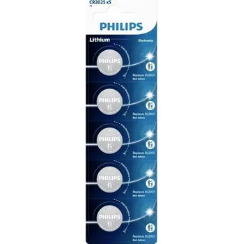 Článková baterie Philips knoflíkový článek CR 2025 3 V 5 ks lithiová Minicells