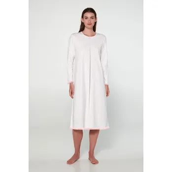 Dámské oblečení Vamp Bavlněná noční košile s puntíky 21931