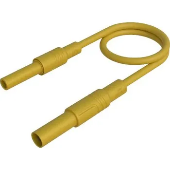 Měřicí kabel SKS Hirschmann MAL S GG-B 25/2,5 ge bezpečnostní měřicí kabely 4mm bezpečnostní zástrčka 4mm bezpečnostní zdířka 25 cm žlutá 1 ks
