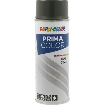 Barva ve spreji Dupli-Color Prima RAL 7043 Lesklá Dopravní Šedá B Barva ve Spreji 400 ml