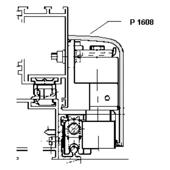 Příslušenství k oknu G-U 9-38804-16-0-7 Krycí lišta P 1608, bílá