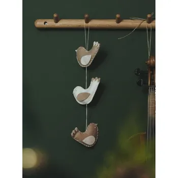 Vánoční dekorace Sinsay - Filcové vánoční ozdoby ve tvaru ptáčků – balení 4 ks - béžová - 314CB-08P - 314CB-08P-ONE-1