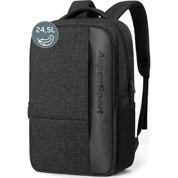 Městský batoh Batoh AspenSport Backpack 24.5 L Black Chechered černá
