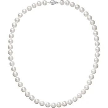 Náhrdelník Evolution Group s.r.o. Perlový náhrdelník z říčních perel se zapínáním z bílého 14 karátového zlata 822003.1 bílý Záponky: Bílé zlato 9266B