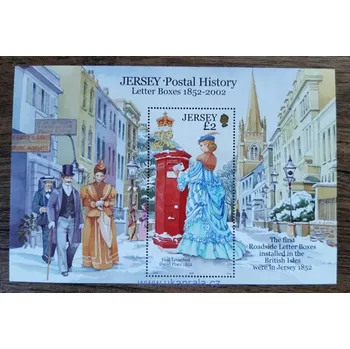 Poštovní známka Jersey ** aršík Bl 35, poštovní schránky, vánoční, r. 2002