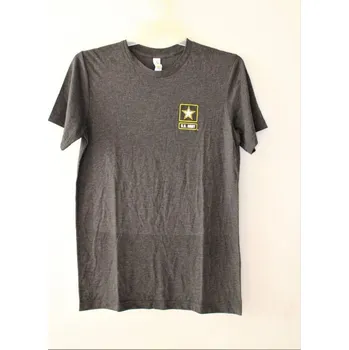 Pánské tričko Bella TRIKO, TRIČKO pánské s nášivkou US ARMY krátký rukáv - antracit Velikost: M