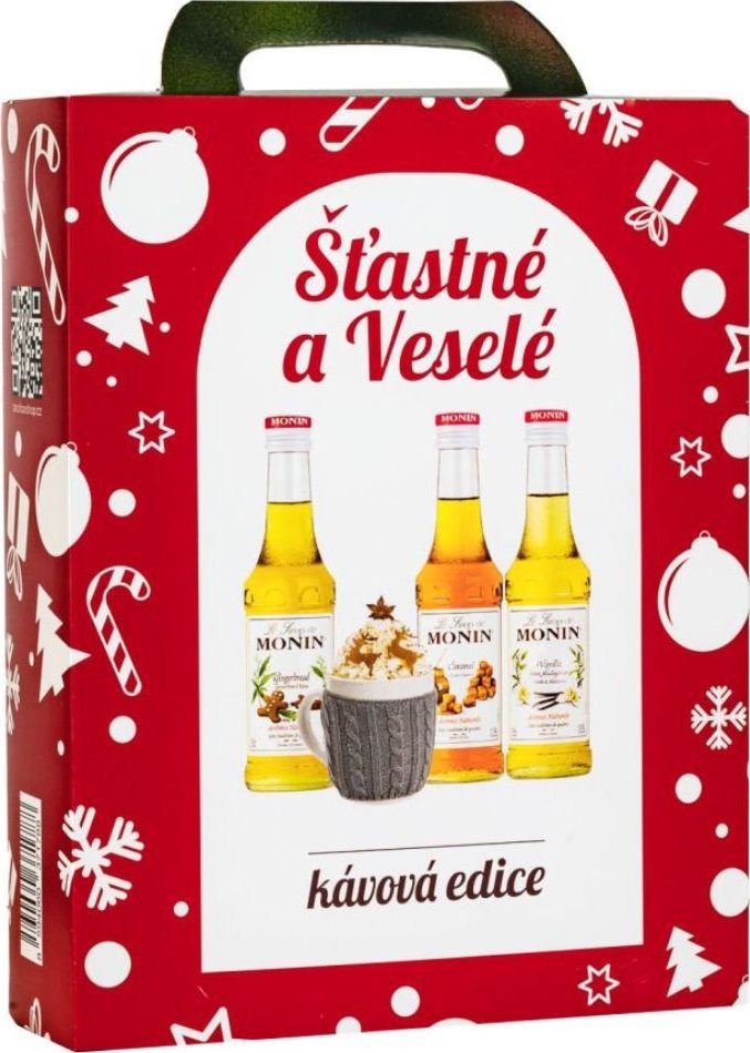 Monin Šťastné a Veselé Coffee box 3x 0,25l
