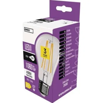 Žárovka LED žárovka Filament A60 / E27 / 7,8W (75W) / 1060 lm / neutrální bílá
