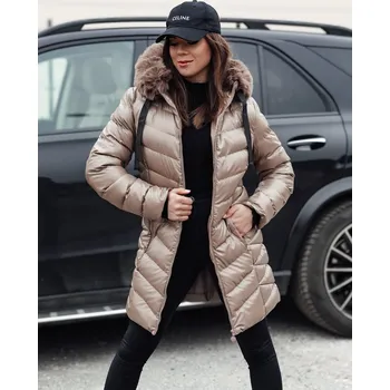 Dámská zimní bunda CRYSTAL s kapucí DStreet hnědá 3118481