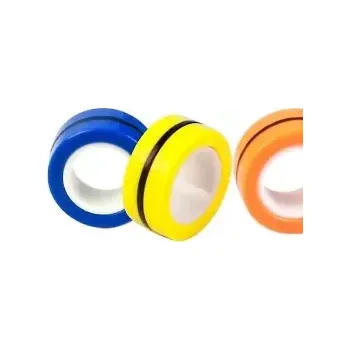 Gadget Antistresový magnetický prsten- modrý, žlutý a oranžový