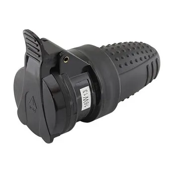 Zásuvka na kabel pogumovaná 230V / 16A, IP44