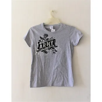 Dámská móda Gildan Triko, tričko dámské s potiskem krátký rukáv - šedé Velikost: M