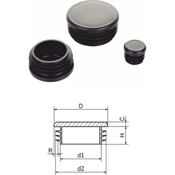 Příslušenství pro plot Plastová krytka o průměru 40mm - různé barvy Barva: Šedá