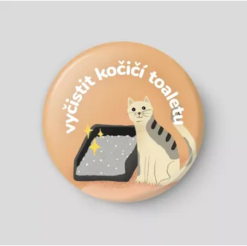 Magnetická kreslící tabulka Vyčistit kočičí toaletu - plánovací magnetka