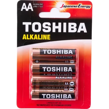 Článková baterie Baterie TOSHIBA ALKALINE LR6GCA AA 4 ks