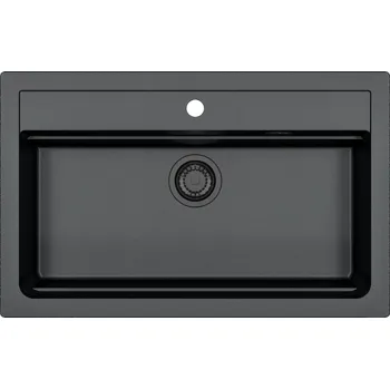 Granitový dřez SET ALVEUS ATROX 40 / 91 + BATERIE Mintas black addition