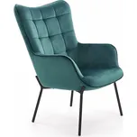 Relaxační křeslo CASTEL tmavě zelené/černé