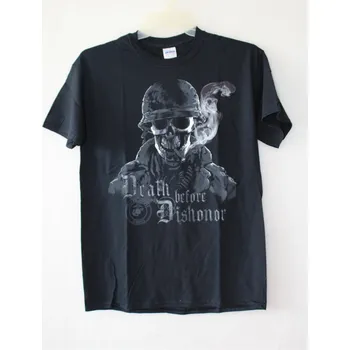 Pánské tričko Gildan Triko, tričko s potiskem LEBKA krátký rukáv - černé Velikost: XL