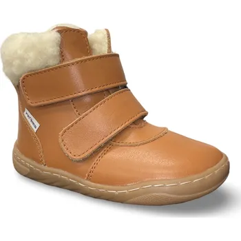 Chlapecká zimní obuv Zimní kotníkové barefoot boty Pegres SBF42 hnědé Velikost: EU 24
